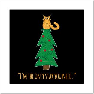 Cat Christmas Humor Posters and Art